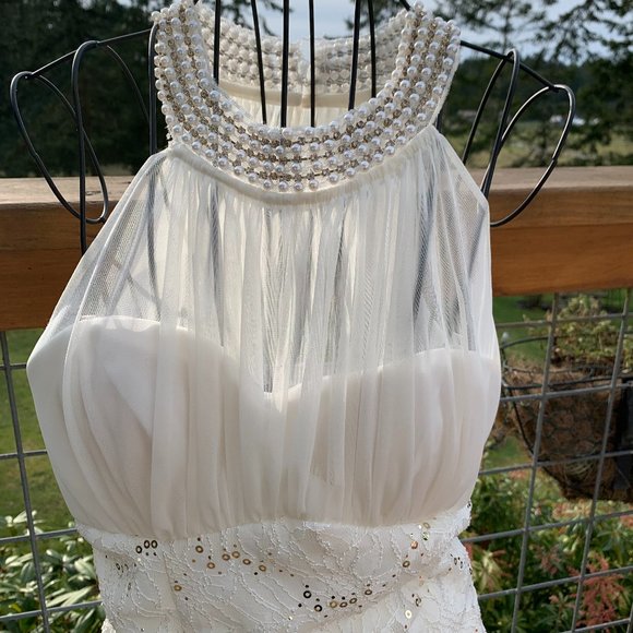 Juno Dress Collectio Ivory Lace Evening Gown - Picture 2 of 11